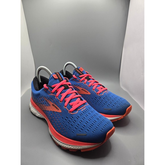 Brooks Shoes - Brooks Ghost 13 Women's‎ Size 8 Medium Blue Coral Running Shoes Sneakers